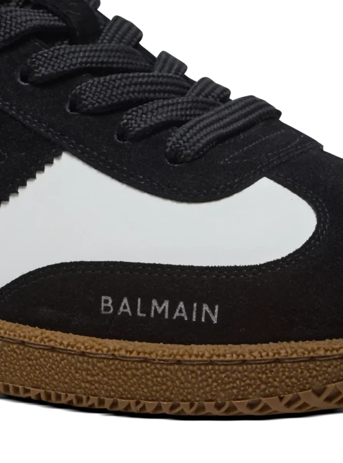 Balmain Swan sneakers i kalvskinn och mocka Balmain Swan sneakers i kalvskinn och mocka