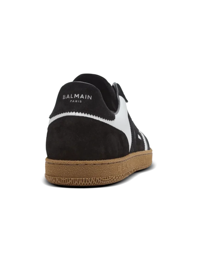 Balmain Swan sneakers i kalvskinn och mocka Balmain Swan sneakers i kalvskinn och mocka