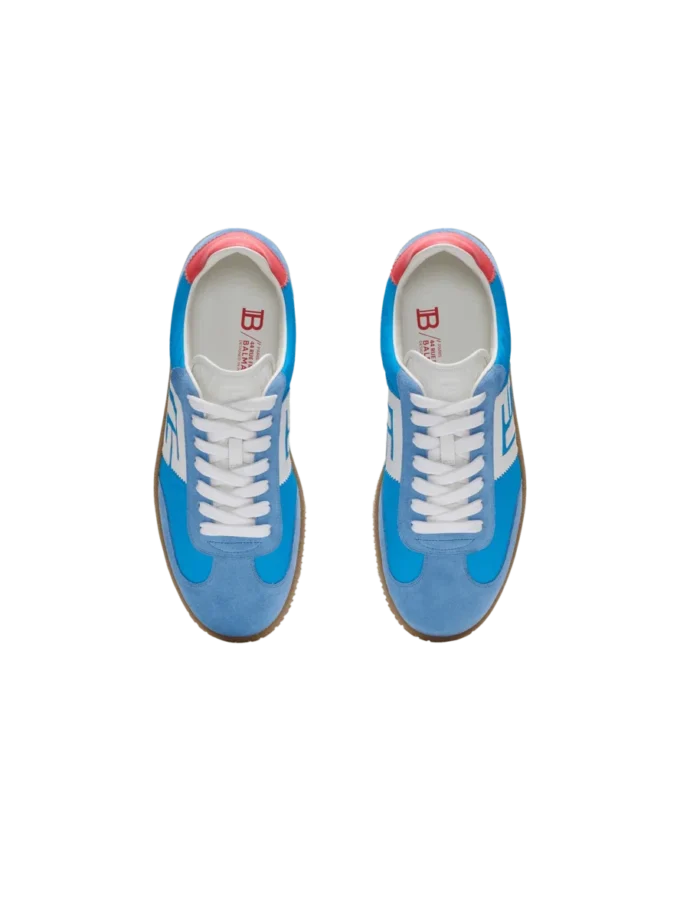 Balmain Swan sneakers i läder, mocka och nylon Balmain Swan sneakers i läder, mocka och nylon