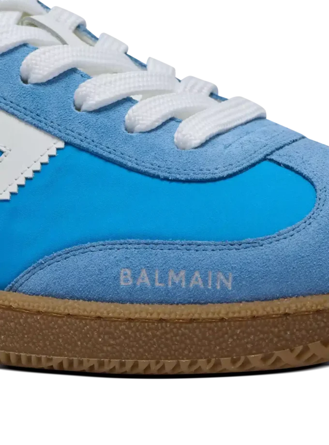 Balmain Swan sneakers i läder, mocka och nylon Balmain Swan sneakers i läder, mocka och nylon