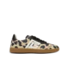 Balmain Swan sneakers i mocka med leopardmönster Balmain Swan sneakers i mocka med leopardmönster