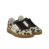 Balmain Swan sneakers i mocka med leopardmönster Balmain Swan sneakers i mocka med leopardmönster