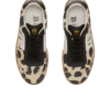 Balmain Swan sneakers i mocka med leopardmönster Balmain Swan sneakers i mocka med leopardmönster