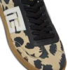 Balmain Swan sneakers i mocka med leopardmönster Balmain Swan sneakers i mocka med leopardmönster