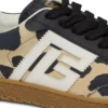 Balmain Swan sneakers i mocka med leopardmönster Balmain Swan sneakers i mocka med leopardmönster