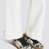Balmain Swan sneakers i mocka med leopardmönster Balmain Swan sneakers i mocka med leopardmönster