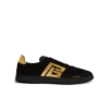 Balmain Swan sneakers i mocka och lackläder Balmain Swan sneakers i mocka och lackläder