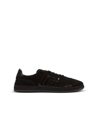 Balmain Swan sneakers i mocka och lackläder