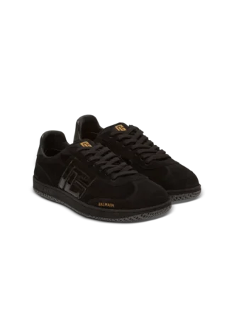 Balmain Swan sneakers i mocka och lackläder