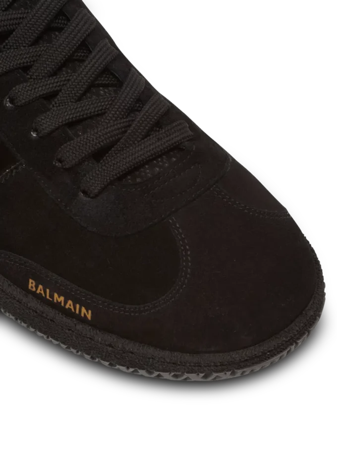 Balmain Swan sneakers i mocka och lackläder
