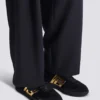 Balmain Swan sneakers i mocka och lackläder Balmain Swan sneakers i mocka och lackläder