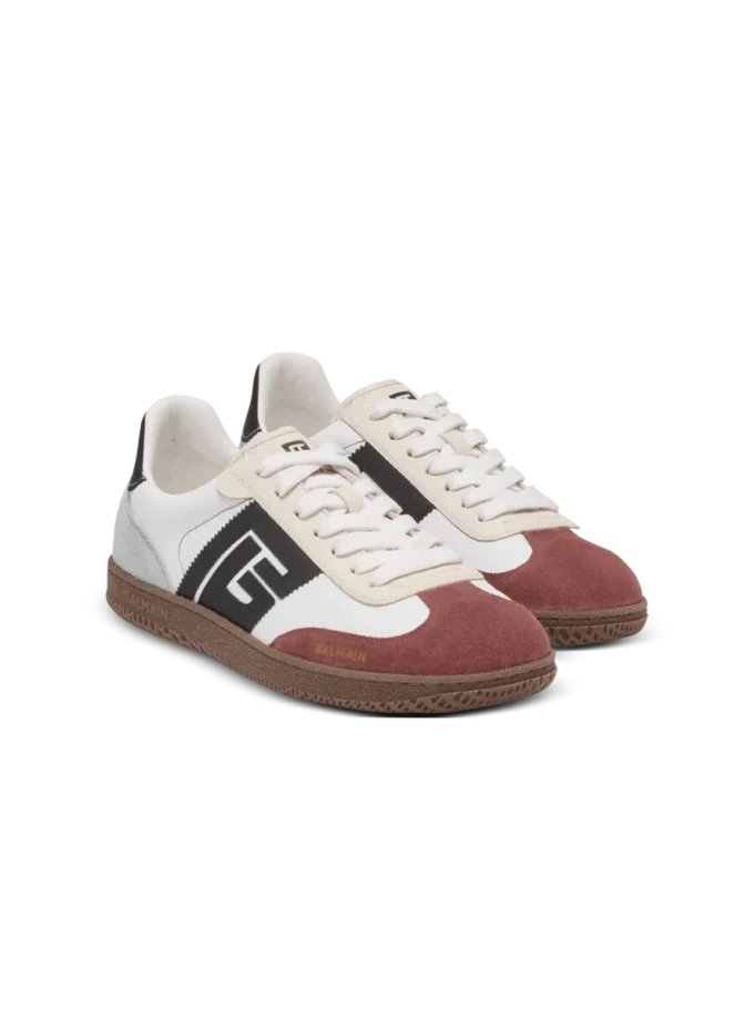 Balmain Swan sneakers i mocka och nylon