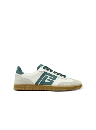 Balmain Swan sneakers i mocka och slätt läder