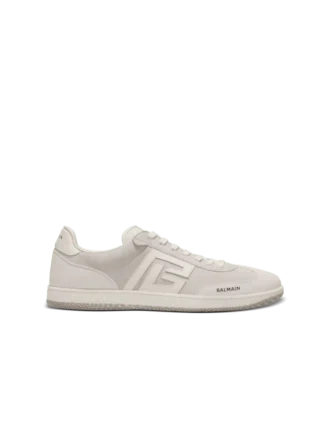 Balmain Swan sneakers i mocka och slätt läder