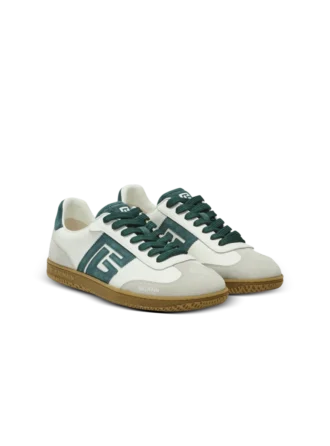Balmain Swan sneakers i mocka och slätt läder