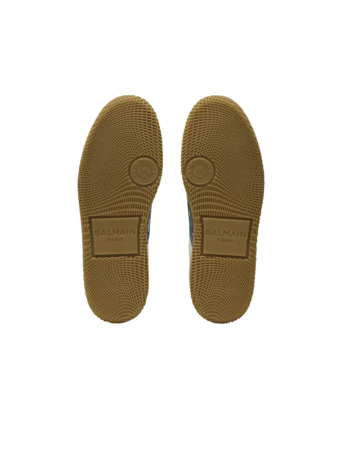 Balmain Swan sneakers i mocka och slätt läder Balmain Swan sneakers i mocka och slätt läder