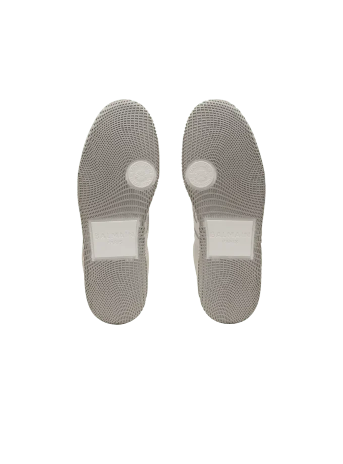 Balmain Swan sneakers i mocka och slätt läder Balmain Swan sneakers i mocka och slätt läder