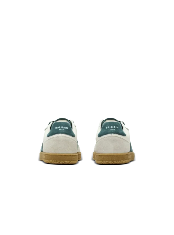 Balmain Swan sneakers i mocka och slätt läder Balmain Swan sneakers i mocka och slätt läder