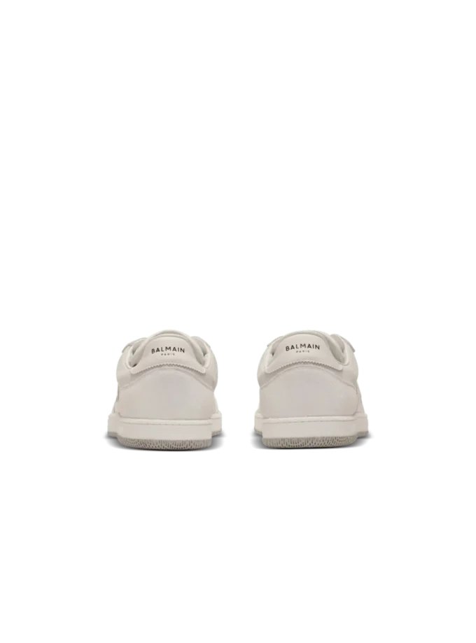 Balmain Swan sneakers i mocka och slätt läder Balmain Swan sneakers i mocka och slätt läder