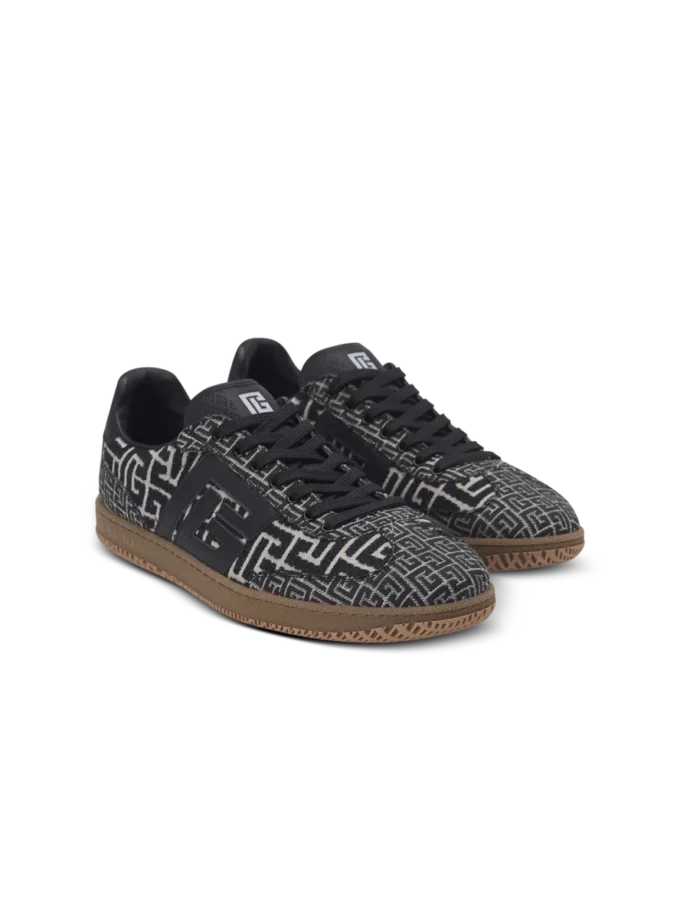 Balmain Swan sneakers i PB Labyrinth jacquard