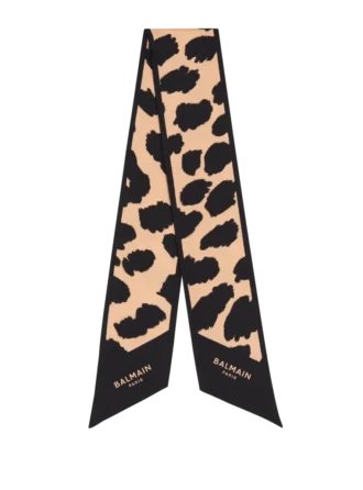 Bandana i siden med leopardmönster