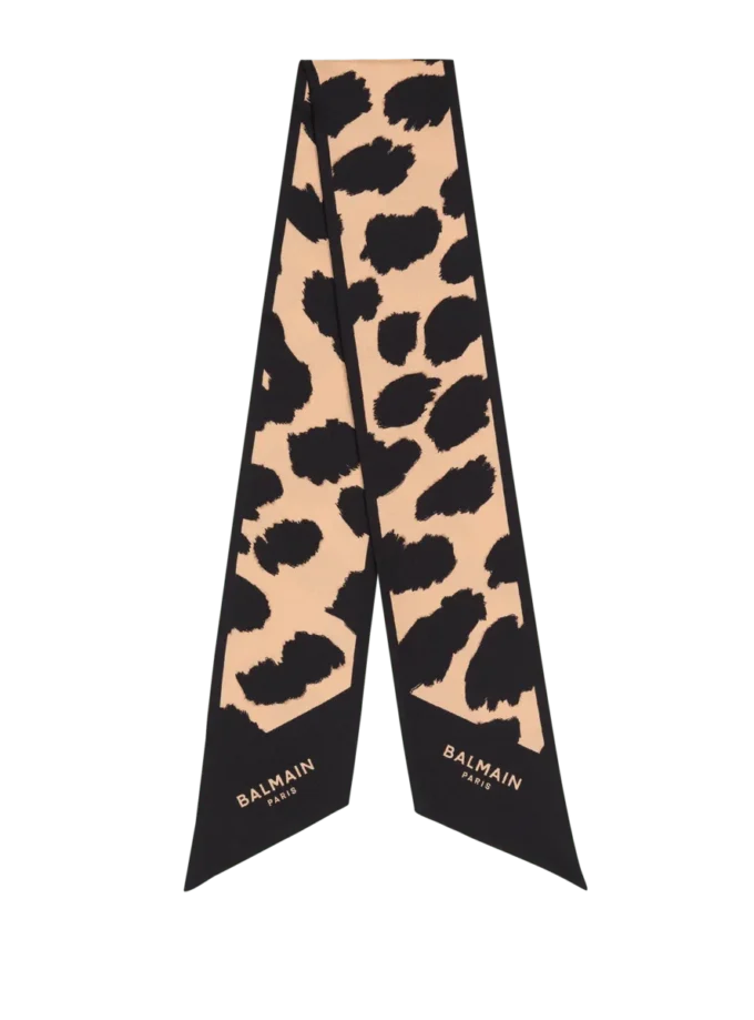 Bandana i siden med leopardmönster