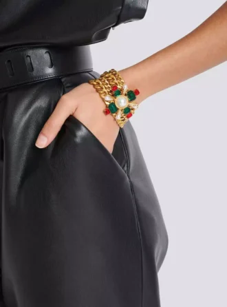 Barockarmband med kedjor och pärlor