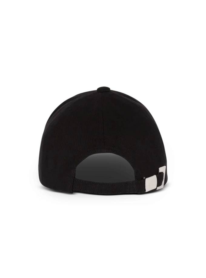 Baseballkeps i bomull med Balmain Signature-broderi