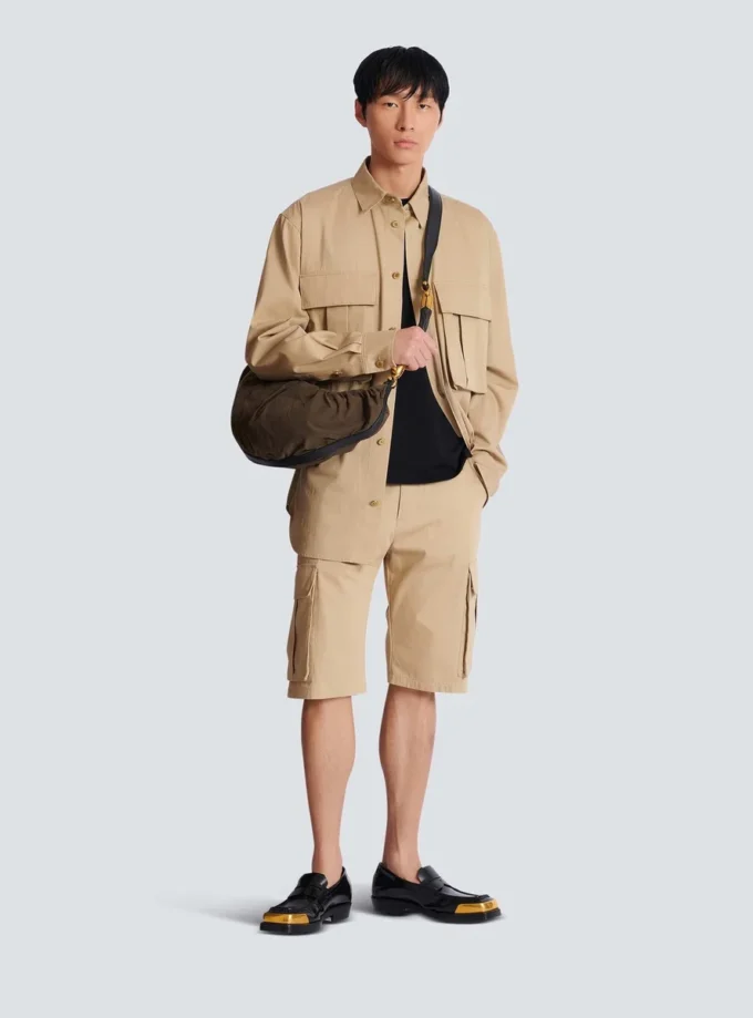 Bermudashorts i bomullscanvas Bermudashorts i bomullscanvas