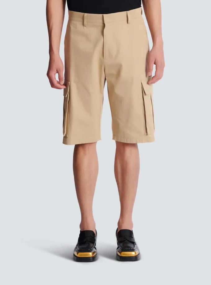 Bermudashorts i bomullscanvas Bermudashorts i bomullscanvas