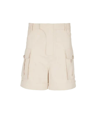 Bermudashorts i bomullstwill