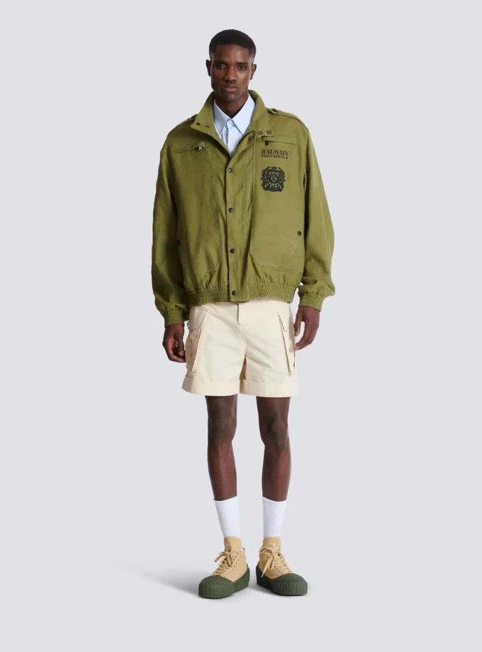 Bermudashorts i bomullstwill