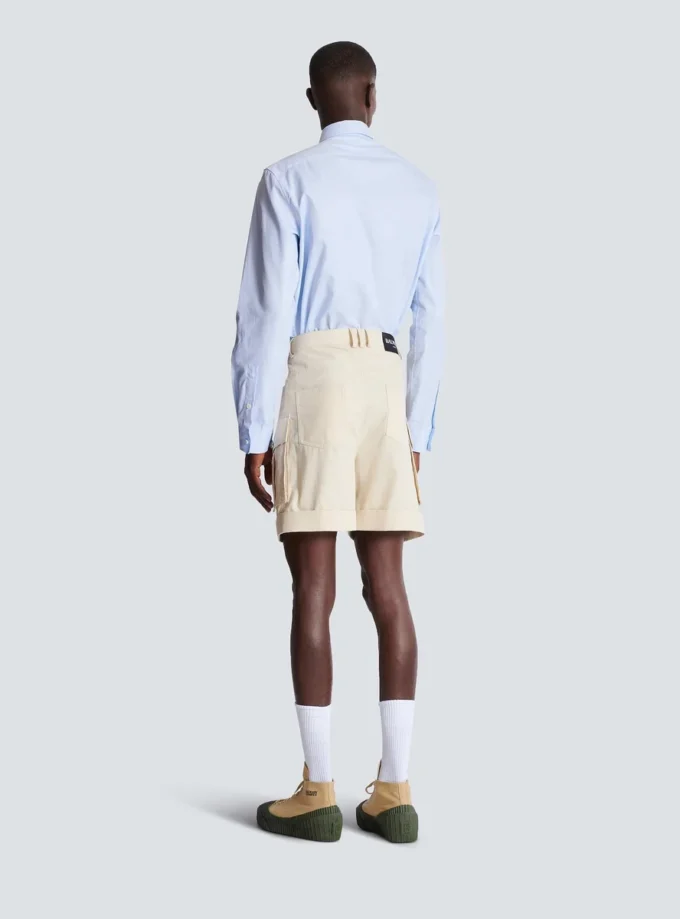 Bermudashorts i bomullstwill