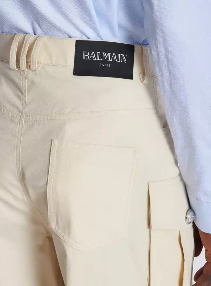 Bermudashorts i bomullstwill