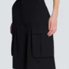 Bermudashorts i grain de poudre-ull