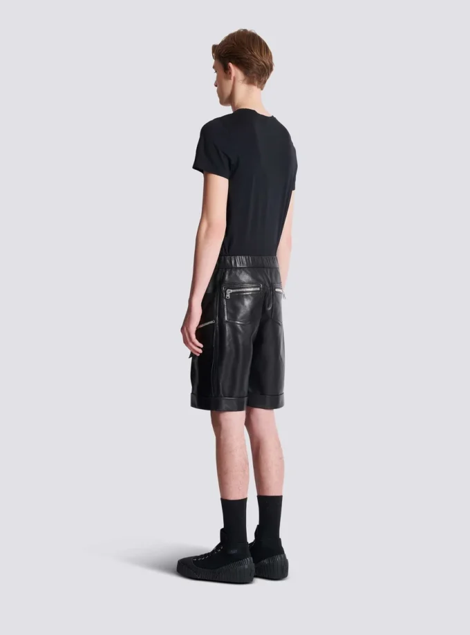Bermudashorts i läder Bermudashorts i läder