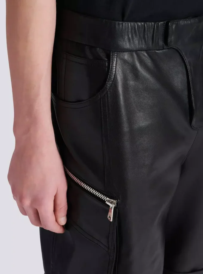 Bermudashorts i läder Bermudashorts i läder