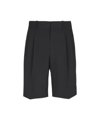 bermudashorts i ull med insydda veck 1 330x446 - Bermudashorts i ull med insydda veck