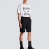 Bermudashorts i ull med insydda veck Bermudashorts i ull med insydda veck