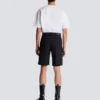 Bermudashorts i ull med insydda veck Bermudashorts i ull med insydda veck