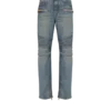 Bikerjeans i vintage-denim
