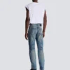 Bikerjeans i vintage-denim