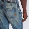 Bikerjeans i vintage-denim