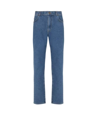 Blå jeans i rak modell