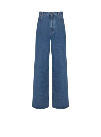 Blå jeans med vida ben