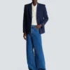 Blå jeans med vida ben Blå jeans med vida ben