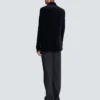 Blazer i sammet och satin med 1 knapp
