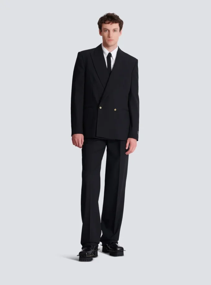 Blazer i ull med 2 knappar Blazer i ull med 2 knappar