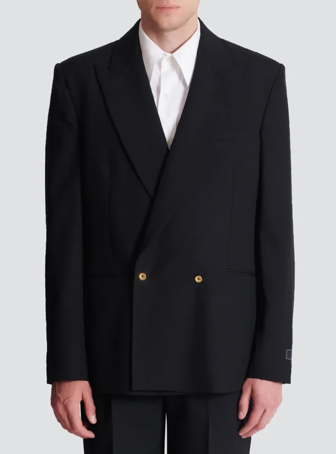 Blazer i ull med 2 knappar Blazer i ull med 2 knappar