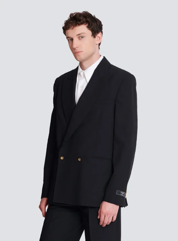 Blazer i ull med 2 knappar Blazer i ull med 2 knappar